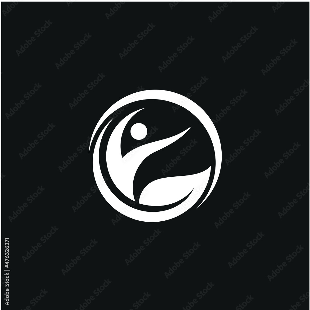Human People Natural Leaves Health Logo Design Inspiration Human People Natural Leaves Health Logo Design Inspiration
