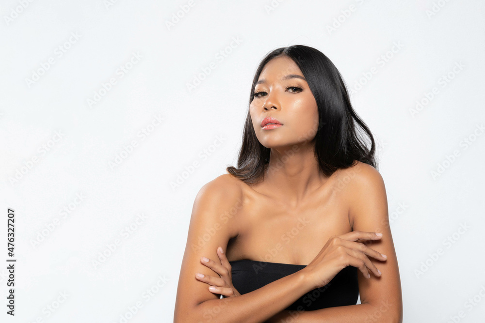 Fototapeta premium Portrait woman beauty and makeup.