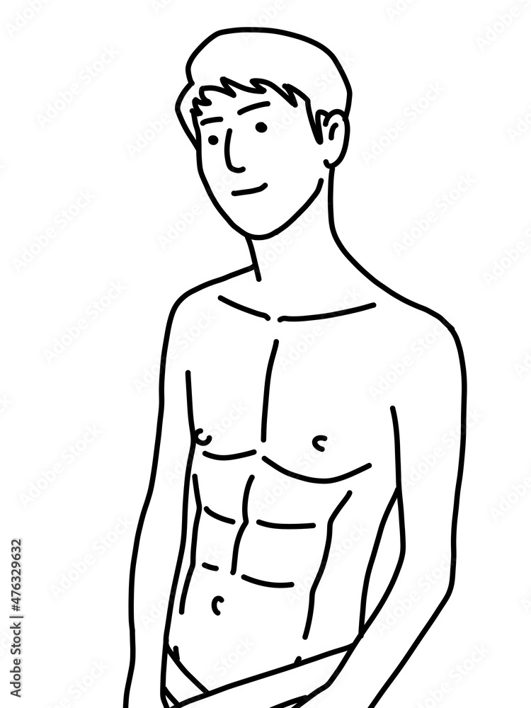 black and white of cute man cartoon for coloring black and white of cute man cartoon for coloring