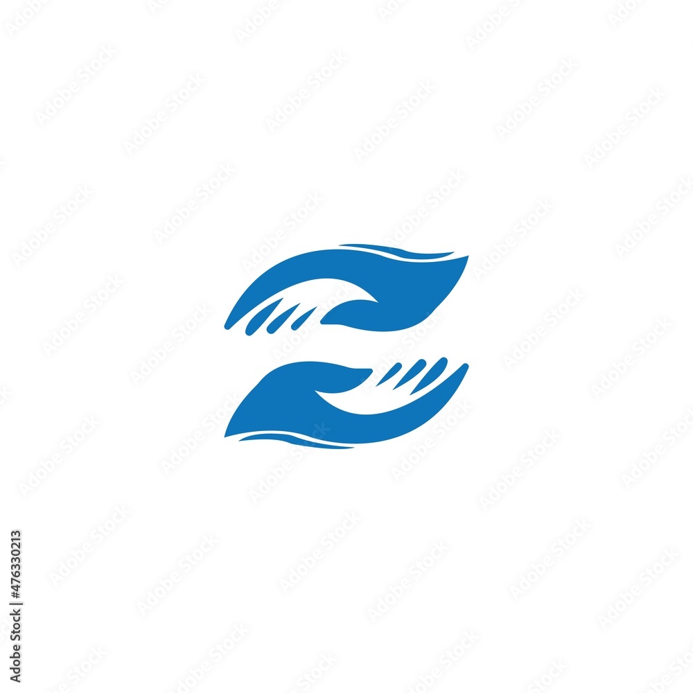 Hand care logo template vector design Hand care logo template vector design