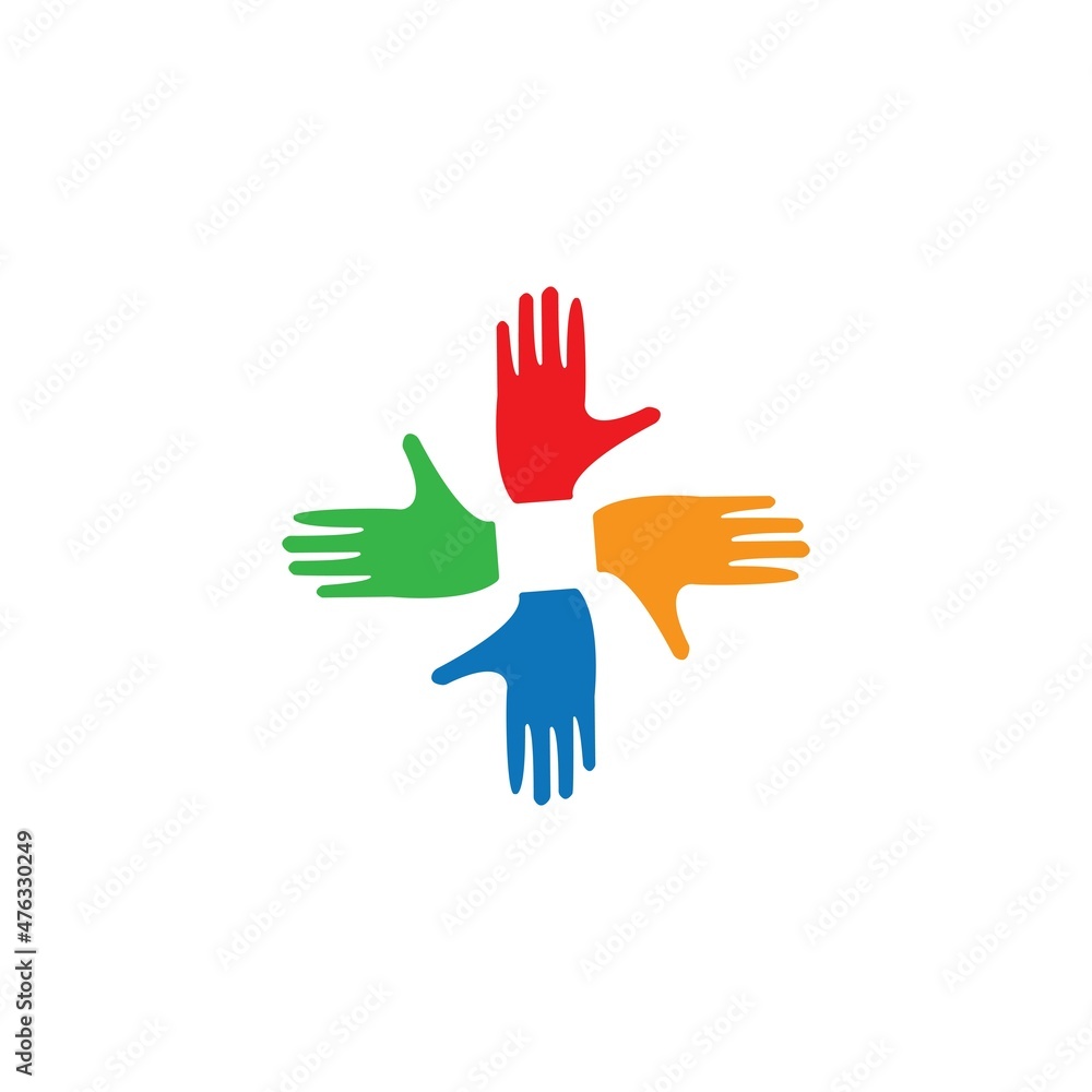 Obraz premium Hand care logo template vector design