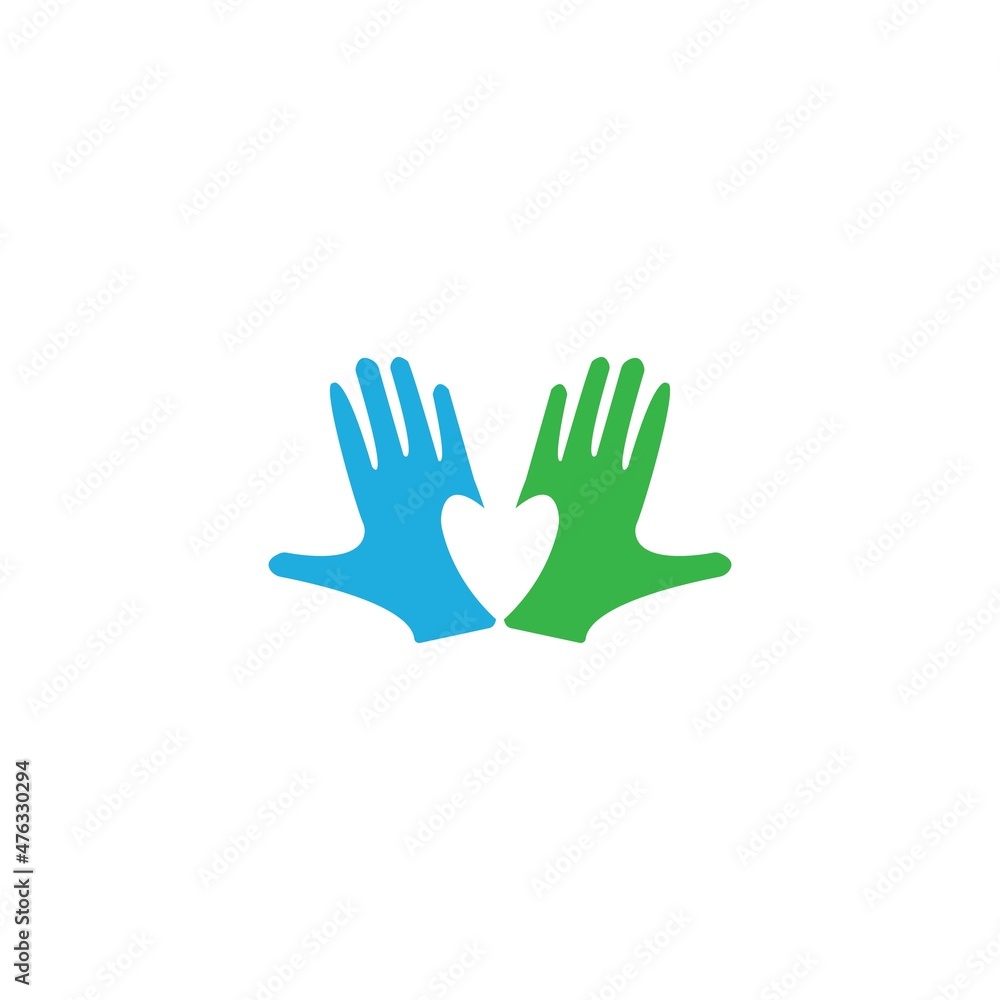 Hand care logo template vector design Hand care logo template vector design