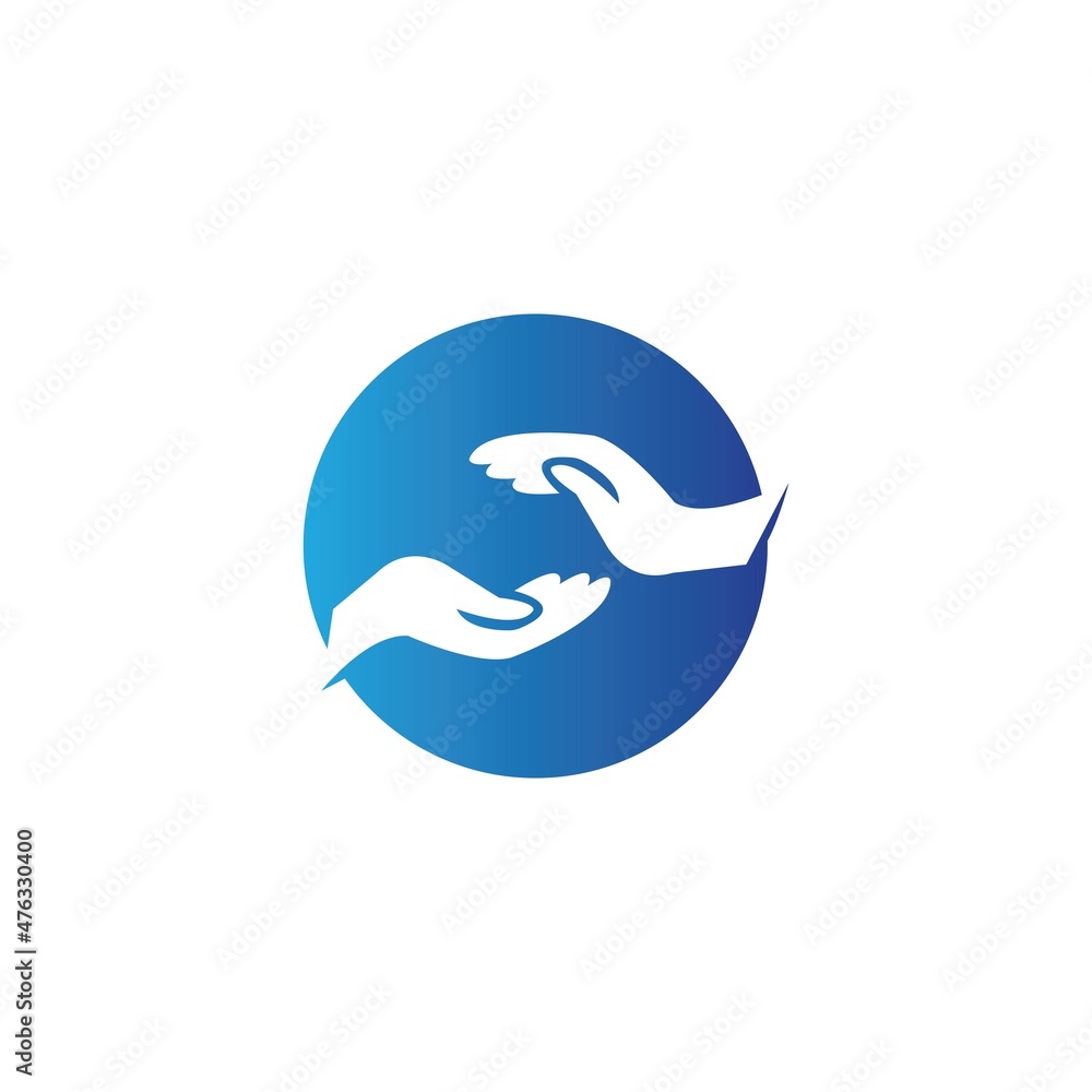 Hand care logo template vector design Hand care logo template vector design
