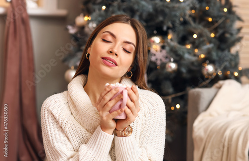 Beautiful young woman with ...