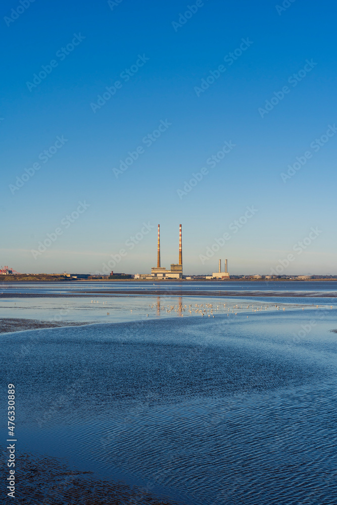 Fototapeta premium power station at sunset