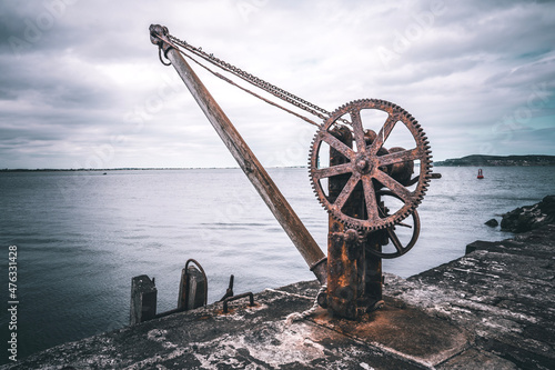 Fotografie, Obraz old cannon in the port