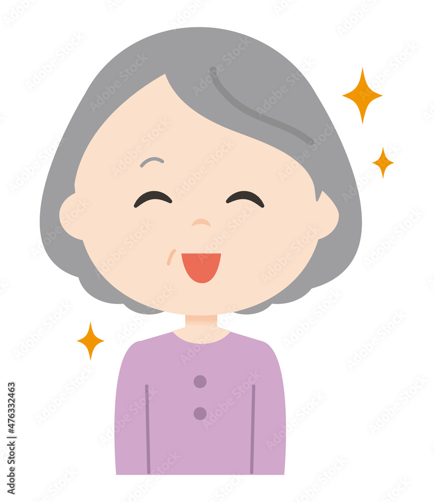 高齢者　女性　笑顔