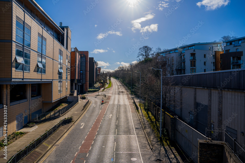 Fototapeta premium railway in the city