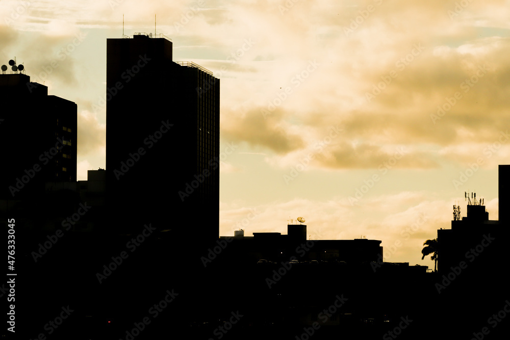Campos dos Goytacazes - Brazil - downtown skyline - sunset and clouds