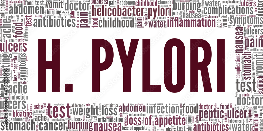Helicobacter Pylori conceptual vector illustration word cloud isolated on white background.