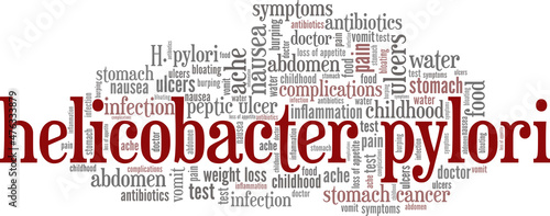 Helicobacter Pylori conceptual vector illustration word cloud isolated on white background.