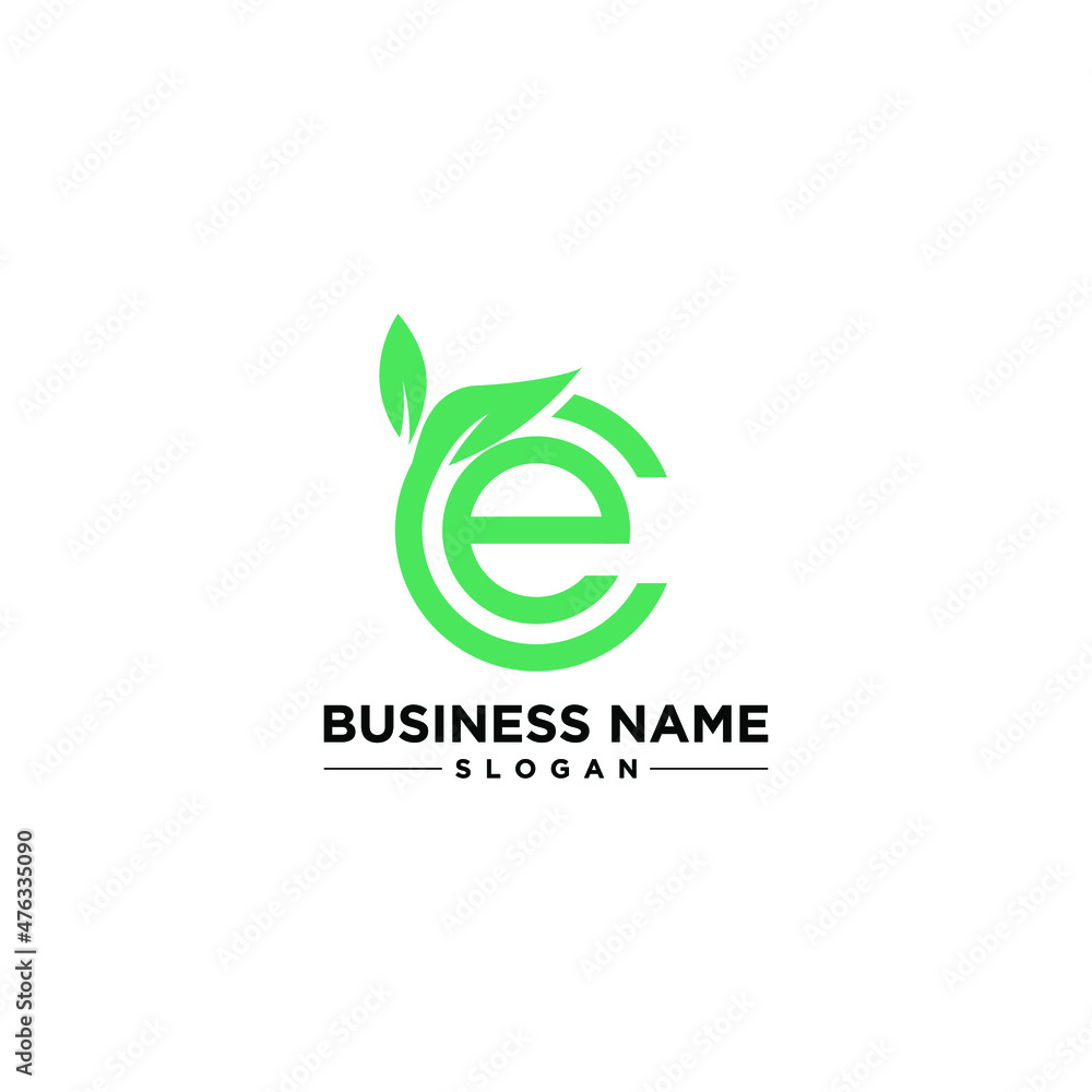 Fototapeta premium EC Corn Leaf Simple Modern Logo
