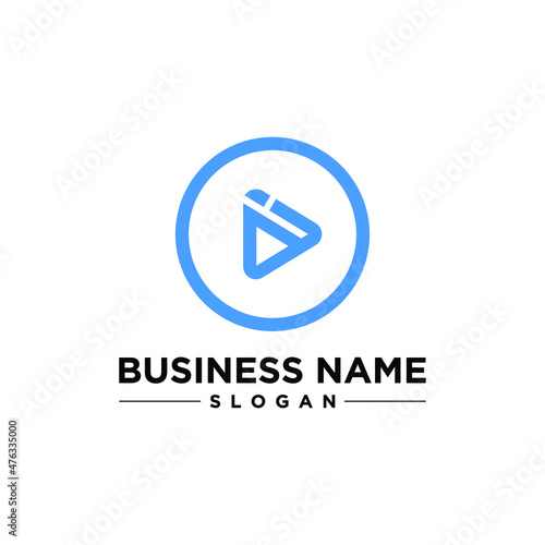 Free Download Simple Play Video Logo Vector Design Icon - GFXLoad