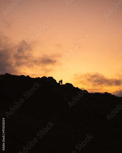 sunset in the mountains