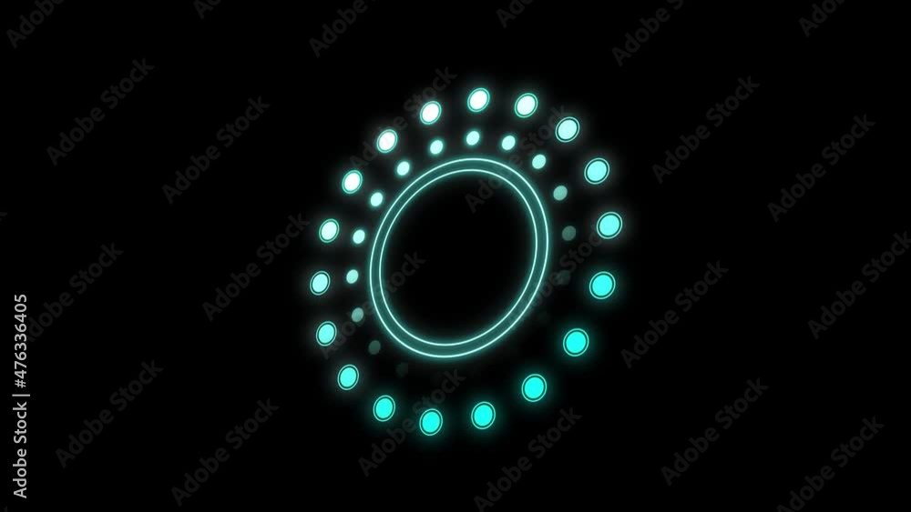 Futuristic Loading Circles and Dots Animation. Seamless Loop in 4K on Black Background. Loading, Buffering, Upload and Download Concept. Blue neon lights Futuristic Loading Circles and Dots Animation. Seamless Loop in 4K on Black Background. Loading, Buffering, Upload and Download Concept. Blue neon lights
