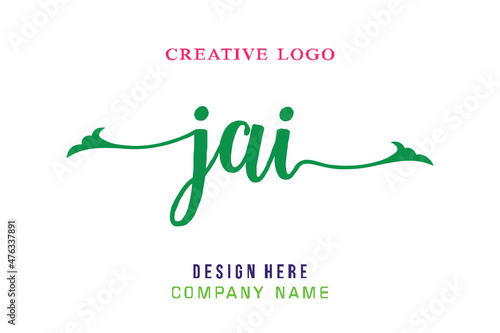 JAI  lettering logo is simple, easy to understand and authoritative photo