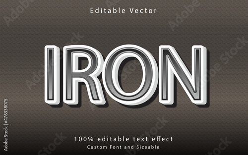 Iron text  Metallic gradient style editable text effect