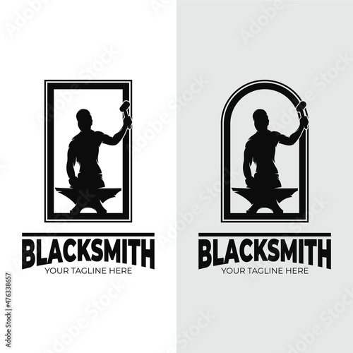 Blacksmith logo design inspiration vector