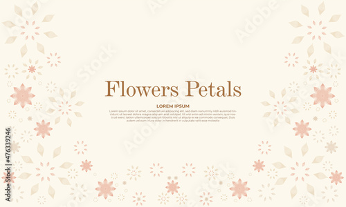flat beautiful abstract flowers petals background