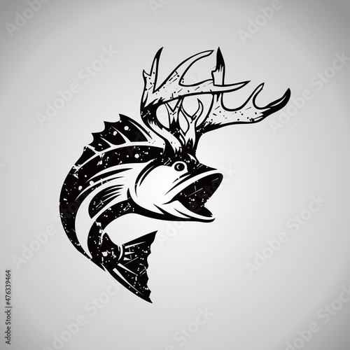 fish unique logo
