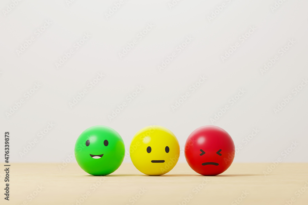 Business services rating customer experience, Satisfaction survey concept. 3d render illustration