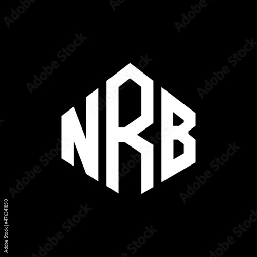 NRB letter logo design with polygon shape. NRB polygon and cube shape logo design. NRB hexagon vector logo template white and black colors. NRB monogram, business and real estate logo. photo