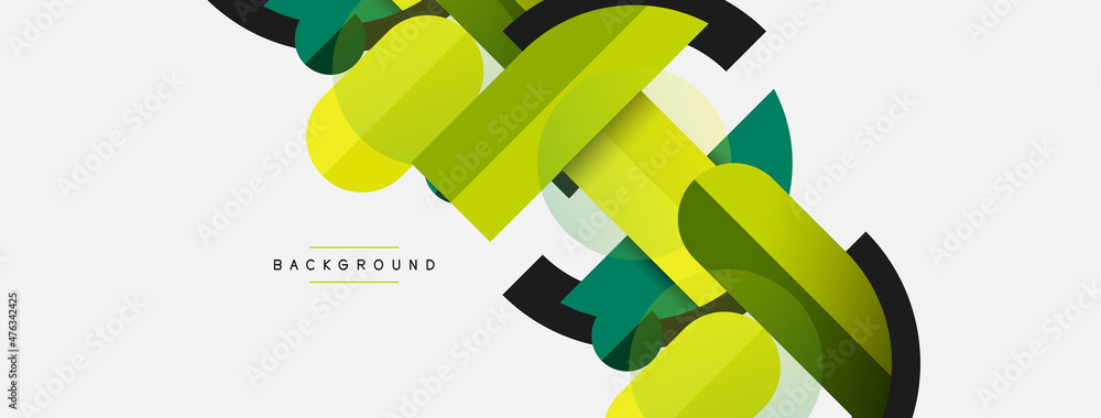 Geometric shapes composition abstract background. Circles lines and rectangles. Vector illustration for wallpaper banner background or landing page Geometric shapes composition abstract background. Circles lines and rectangles. Vector illustration for wallpaper banner background or landing page