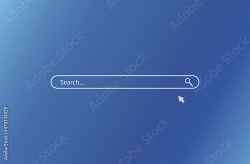 Search bar design element. Search Bar. Modern design of internet page. Vector illustration.