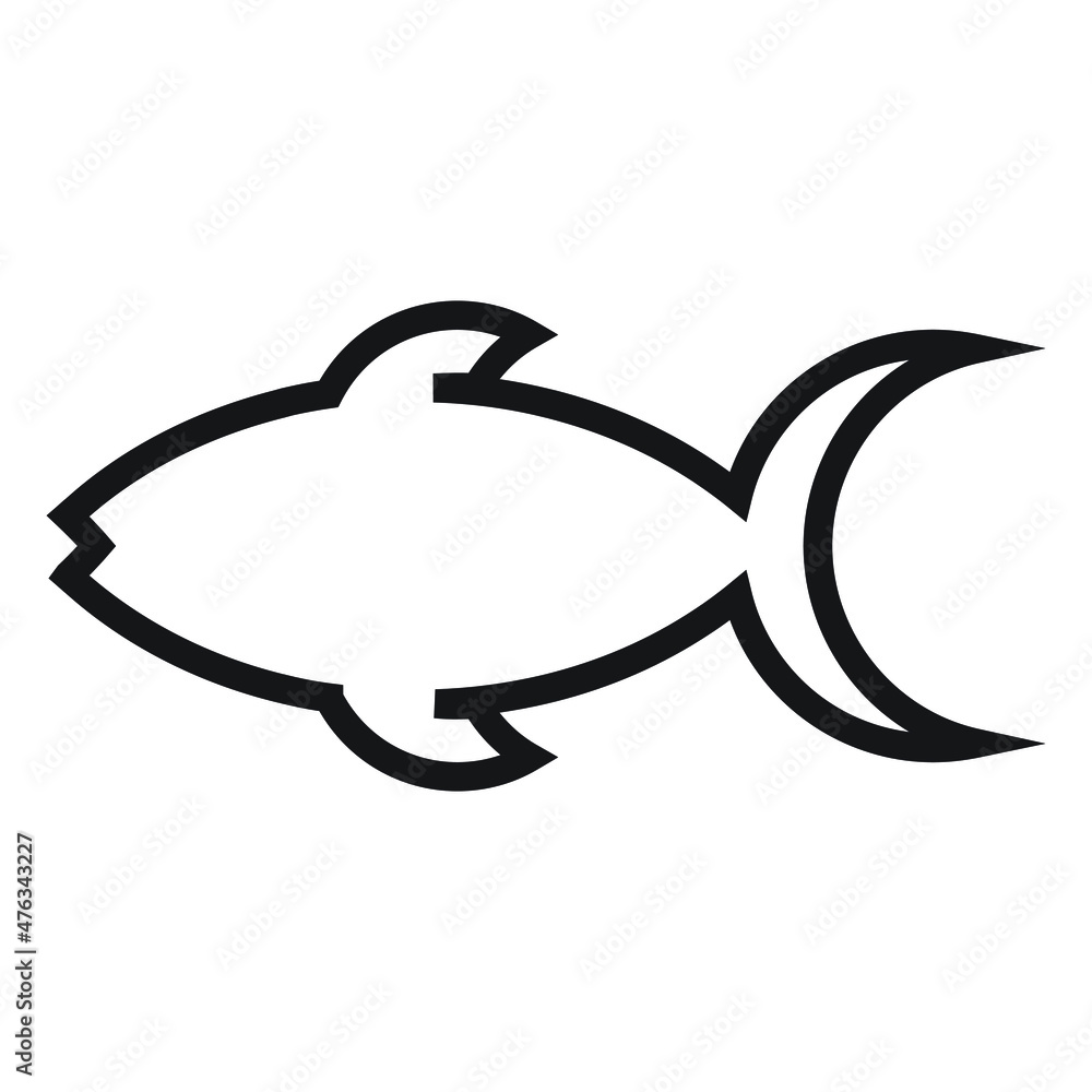 The illustration of fish vector. Suitable for animal, marine life or sea creature icon, logo sign or symbol. The illustration of fish vector. Suitable for animal, marine life or sea creature icon, logo sign or symbol.