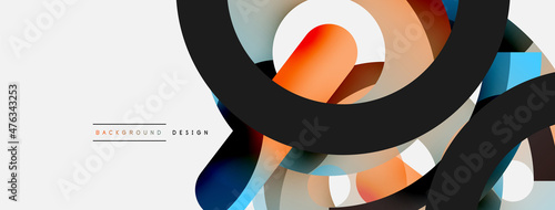 Circle abstract background. Vector illustration for wallpaper banner background card or landing page