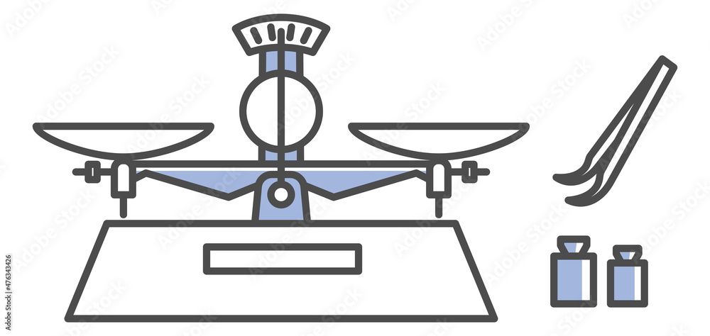 simple illustration of scale and weight simple illustration of scale and weight