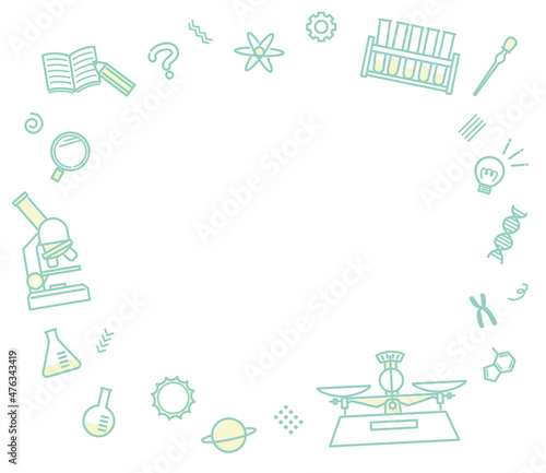 simple icon set of science