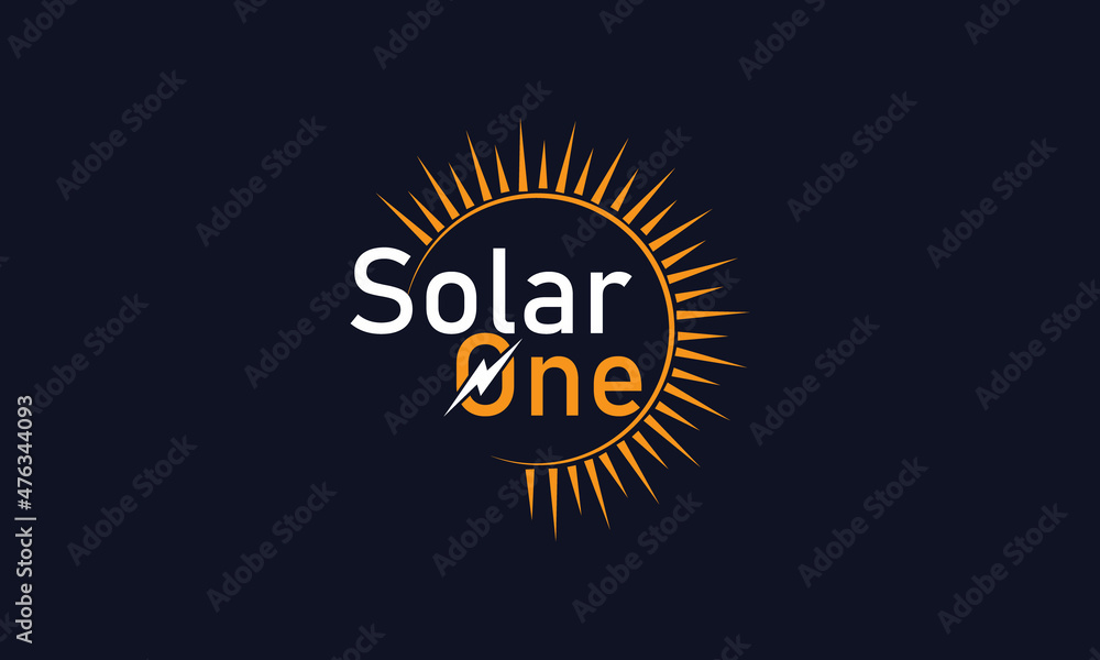 Naklejka premium This is Solar One logo design