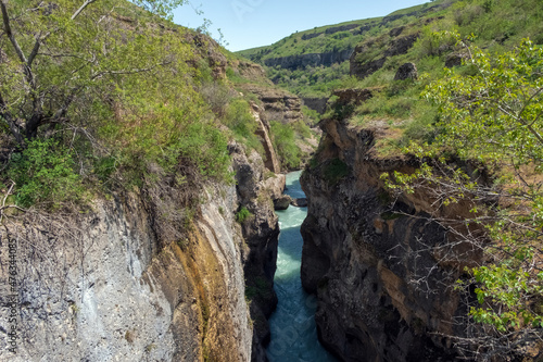 Aksu river s canyon in Aksu-Zhabagly Nature Reserve.