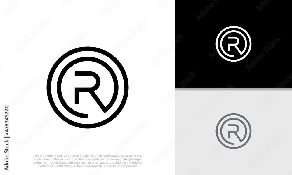Initials R logo design. Initial Letter Logo.
Initials R logo design. Initial Letter Logo.