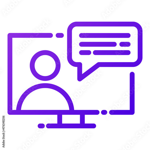 video conference icon illustration