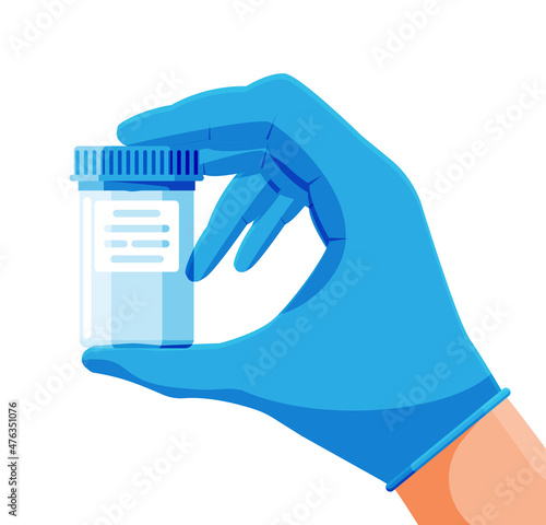 Test Tube with Cap in Hand Isolated