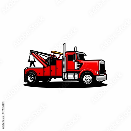 towing truck - service truck isolated vector design	