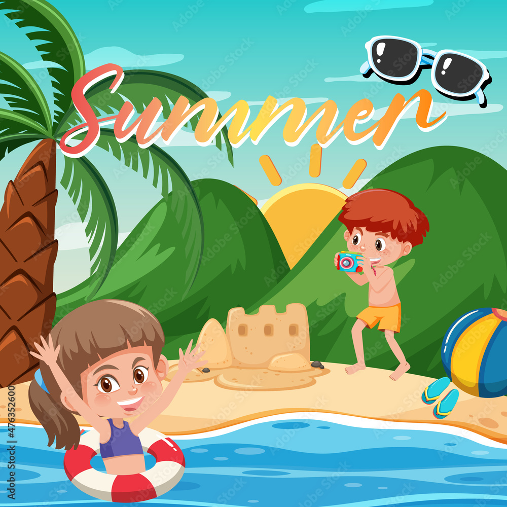Summer Season Typographic Poster