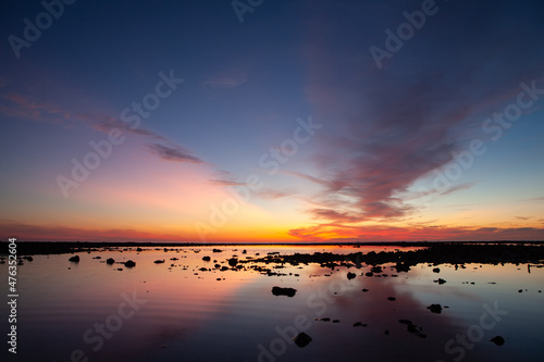 colorful sky after sunset