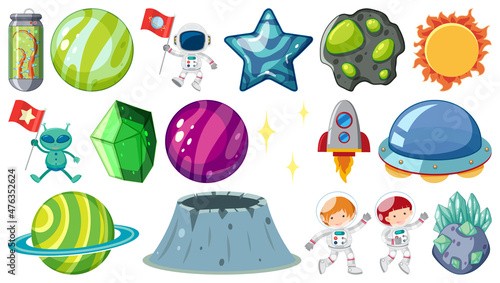 Set of isolated fantasy space objects