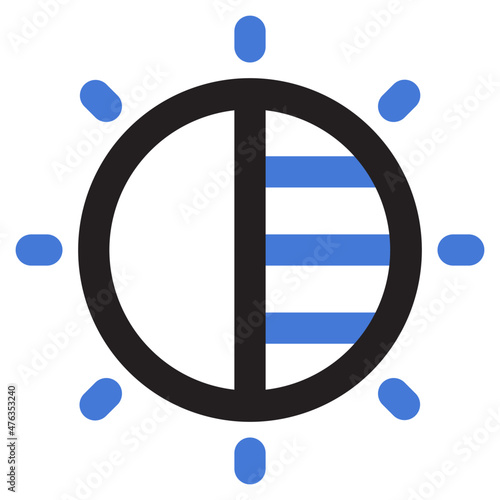 contrast icon illustration