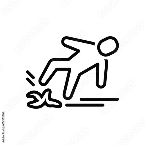 Black line icon for slip