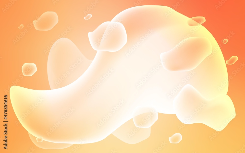 Light Orange vector background with lamp shapes.