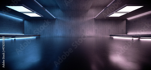 Advanced background High end scenario concrete wall 3D rendering booth Exhibition hall