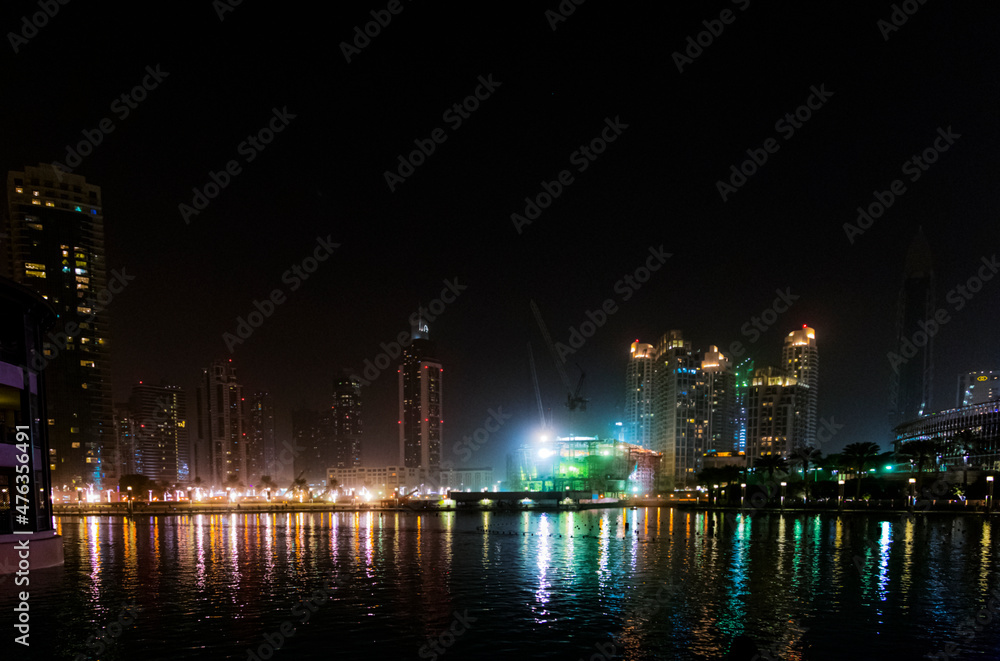 city scape of Dubai, tall buildings of uae, skyscrapers of middle eat 
