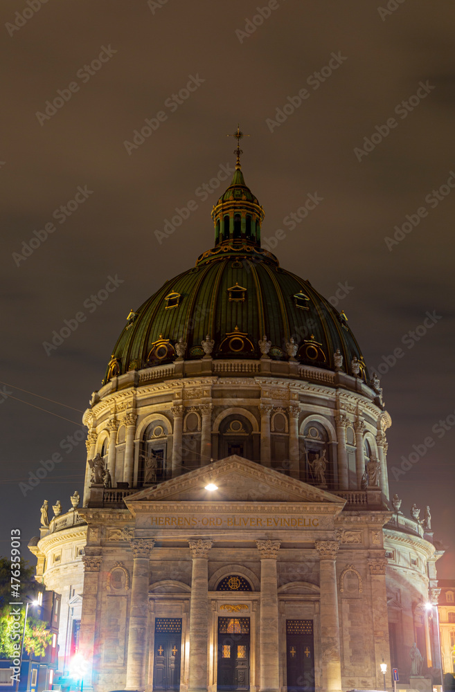 Frederik's Church or Frederiks Kirke, popularly known as The Marble Church (Marmorkirken) for its rococo architecture, is an Evangelical Lutheran church in Copenhagen, Denmark.