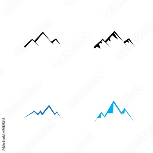 Mountain icon Logo Template Vector illustration design