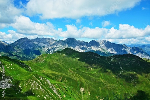 Austrian Alps-view on the Alps from peak Geissspitz (2334m)