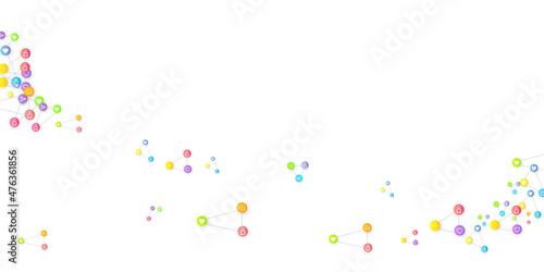 Social media marketing icons internet tags target